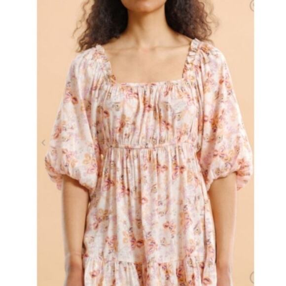 NWT byTiMo Feathe Floral‎ Print Babydoll Dress - Picture 2 of 9